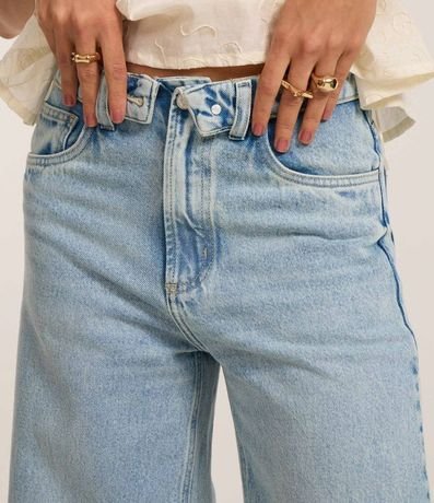 Pantalón Wide Leg en Jeans con Cintura Virado 4