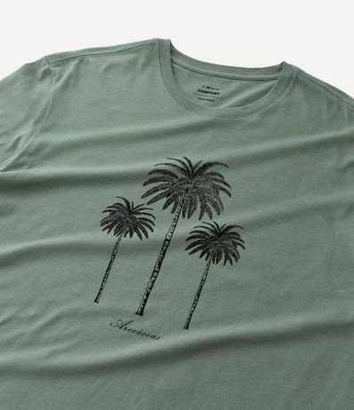 Remera Comfort en Algodón con Estampa de Palmeras 7
