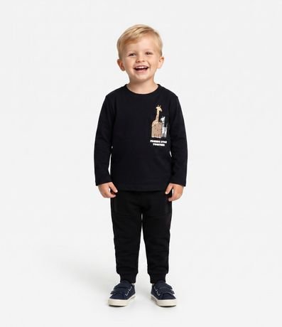 Remera Infantil con Pequeño Bolsillo y Estampa Animal – Talle 1 a 6 años