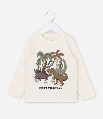 Remera Infantil Manga Larga con Estampa de Dinosaurios – Talle 1 a 6 años