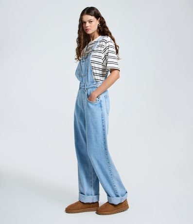 Peto Recto en Jeans con Asas Ajustables