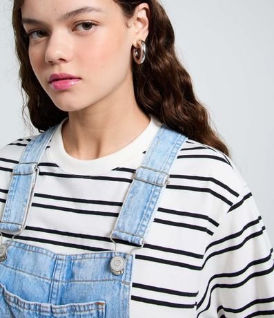 Peto Recto en Jeans con Asas Ajustables 2