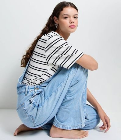 Peto Recto en Jeans con Asas Ajustables 5