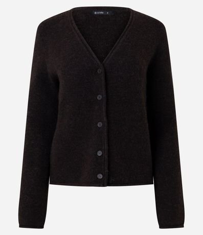 Cardigan en Punto con Cierre Delantero en Botones