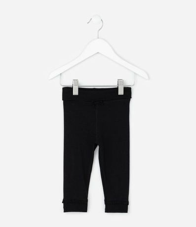Pantalones Infantiles con Cintura Doblada y Lazo Aplicado - Talle RN a 18 meses 2
