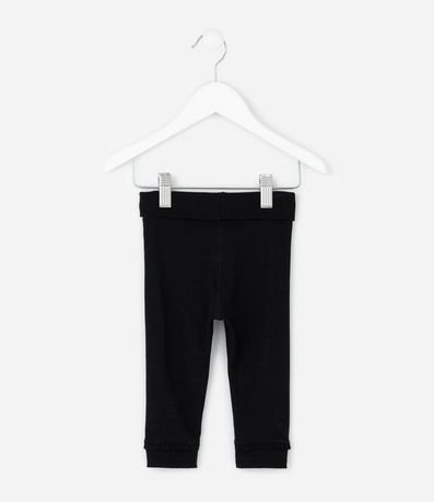 Pantalones Infantiles con Cintura Doblada y Lazo Aplicado - Talle RN a 18 meses 3