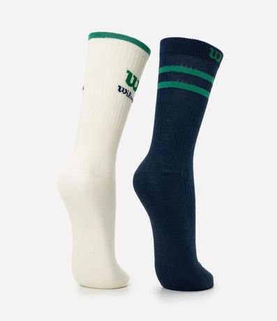 Kit con 2 Pares de Medias Caña Larga Wilson 3