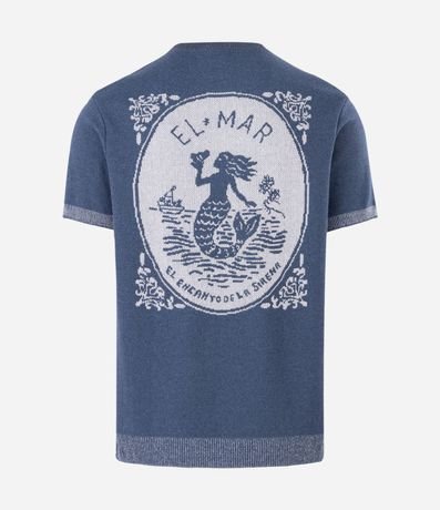 Remera Manga Corta con Estampa de Fondo del Mar 2