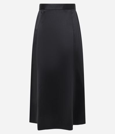 Pollera Evasê Larga en Satén con Prences Amplias 6