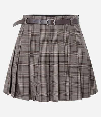 Short Pollera Plegado de Sastre con Cinturón Ajustable 1