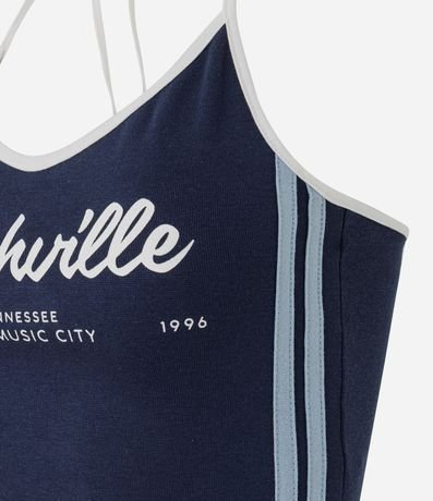 Top Frente Única con Lettering Nashville y Detalle Lateral 2