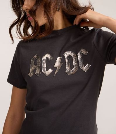 Blusa Baby Tee en Algodón con Estampado AC/DC 3