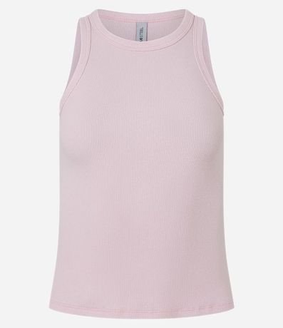 Blusa Musculosa Básica en Rib con Ligera Textura 4
