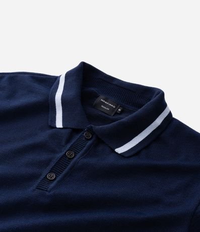 Polo con Bolsillo y Rayas en el Cuello y Bajo 6