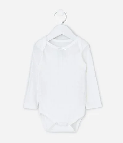 Body Infantil en Cotton Pointelle con Cuello Americano – Talle RN a 18 Meses 1