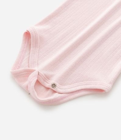 Body Infantil en Cotton Pointelle con Cuello Americano – Talle RN a 18 Meses 5