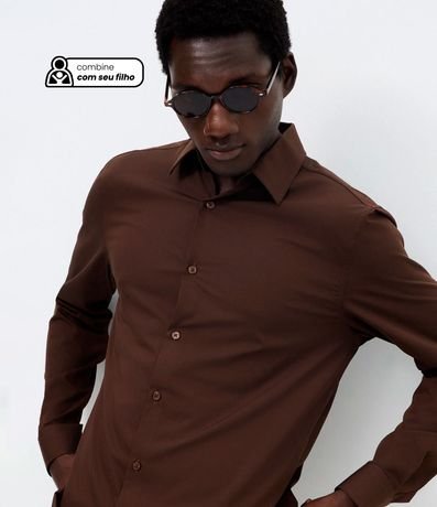 Camisa Slim en Tejido de Bambú Básica