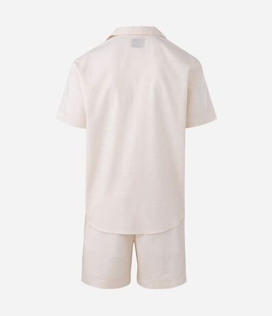 Pijama Americano Corto en Algodón con Camisa de Botones y Shorts 2