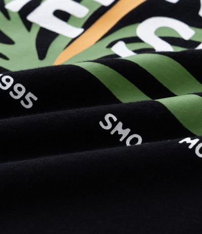 Remera Oversized en Algodón con Estampa de Flor y Lettering 2