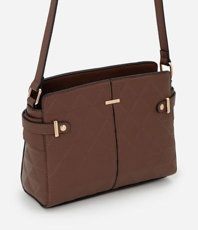 Cartera Transversal Mediana en PU Texturizado
