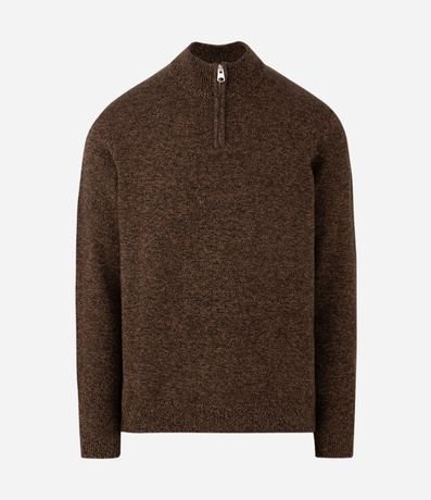Suéter Texturizado con Cuello Half Cremallera 5