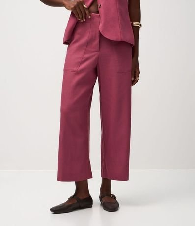 Pantalón Pantacourt en Viscolino con Bolsillos 3