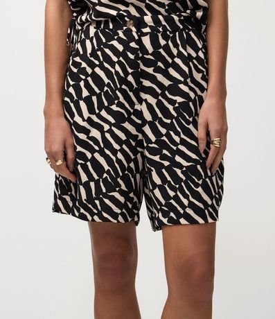 Short en Airflow con Estampado Abstracta Zebra 3