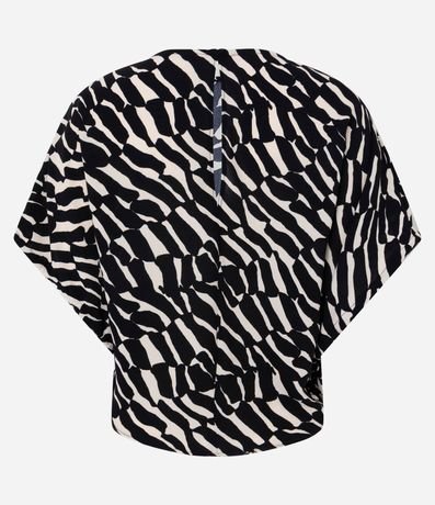 Blusa en Airflow con Estampado Zebra y Manga Amplia 6