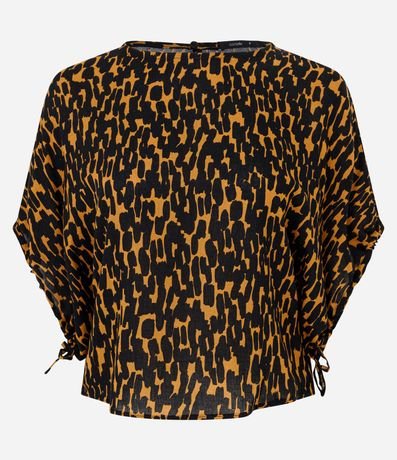 Blusa en Chiffon con Manga Amplia y Estampa de Leopardo 5