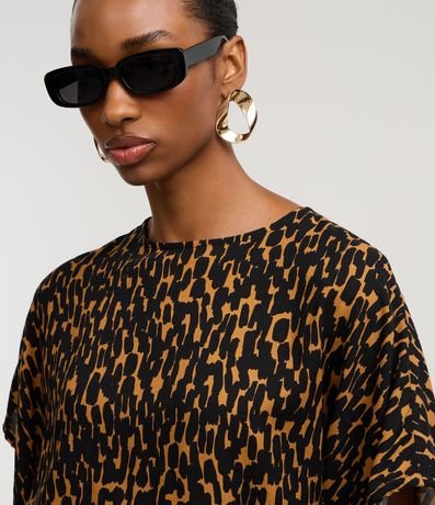 Blusa en Chiffon con Manga Amplia y Estampa de Leopardo 4