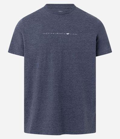 Remera Comfort en Algodón con Estampa Localizada Tropicalmente