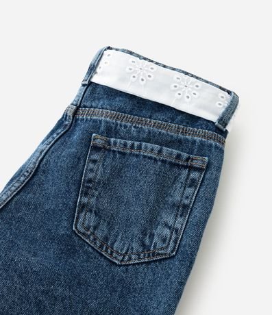 Short Jeans Infantil con Cinturón de Broderie - Talle 5 a 10 años 6