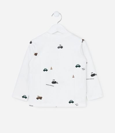 Remera Infantil en Suedine con Estampa de Carritos – Talle 1 a 5/6 años 3