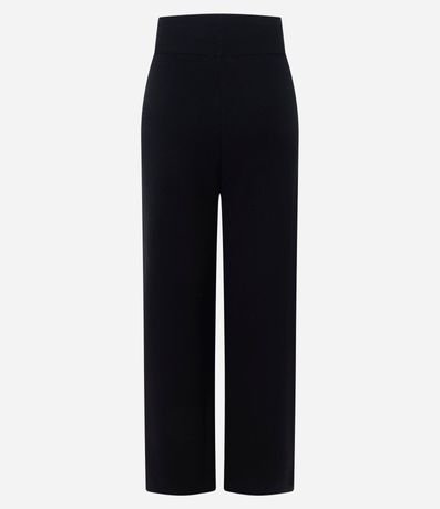 Pantalón Recto en Punto con Cintura Elástica 7