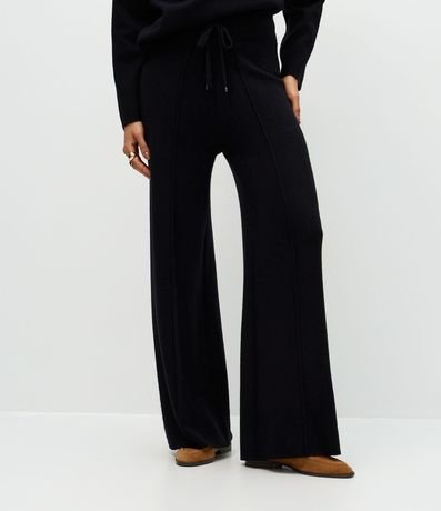 Pantalón Recto en Punto con Cintura Elástica 3
