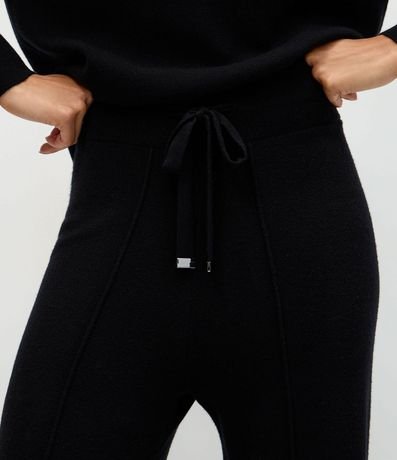 Pantalón Recto en Punto con Cintura Elástica 4