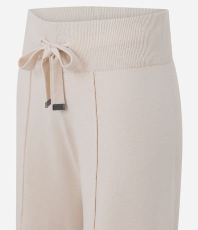 Pantalón Recto en Punto con Cintura Elástica 7