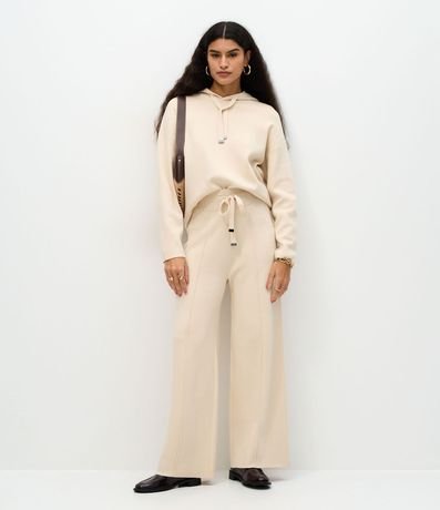 Pantalón Recto en Punto con Cintura Elástica 2