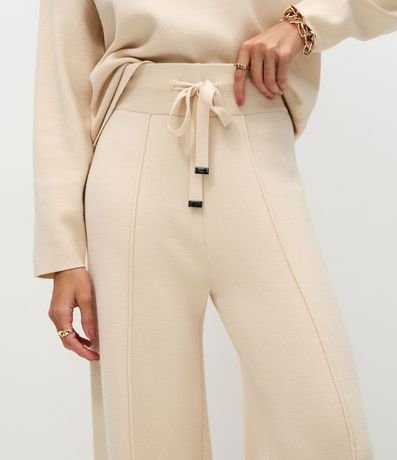Pantalón Recto en Punto con Cintura Elástica 5