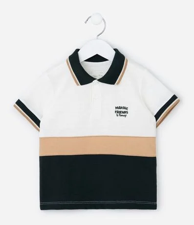 Remera Infantil en Piquet con Cuello Polo y Bordado – Talle 1 a 5/6 años