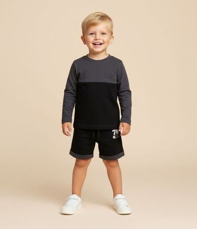 Remera Infantil en Piquet con Recortes - Talle 1 a 6 años