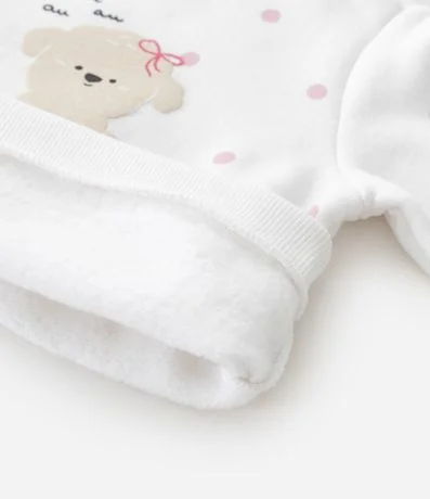 Saco Infantil con de Lunares y Estampa de Poodle – Talle RN a 18 Meses 4