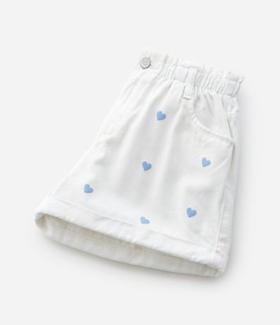 Short Infantil en Jeans Clochard con Estampado de Corazones – Talle 5 a 14 años 5