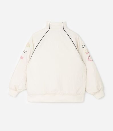 Campera Bomber Oversized en Microfibra con Lettering Curve & Plus Size 7