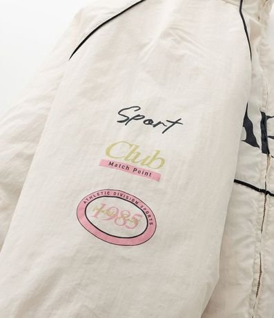 Campera Bomber Oversized en Microfibra con Lettering Curve & Plus Size 12