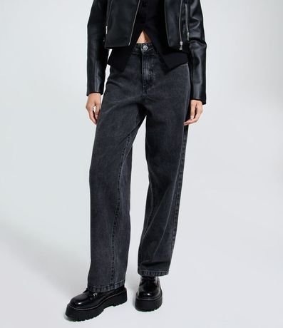 Pantalón Baggy Cintura Mediana en Jeans con 05 Bolsillos 2