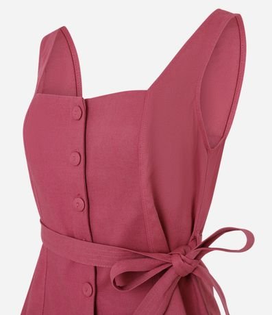 Blusa en Viscolino con Escote Cuadrado y Lazo 6