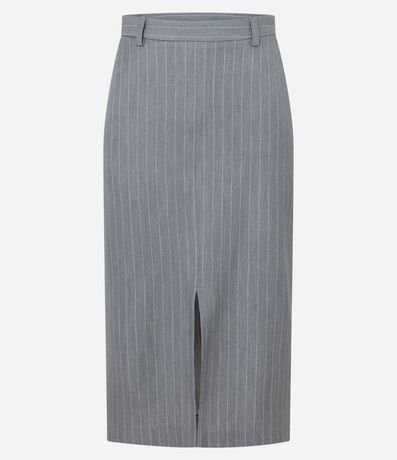 Pollera Lápis en Sastrería con Encaje Delantero 5