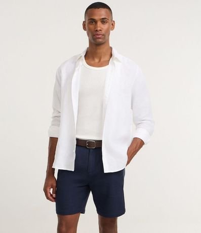 Bermuda Texturizada en Algodón con Lazo y Bolsillos 4