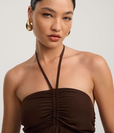 Mono Boho Aladim Frente Única en Viscosa con Busto Fruncido 3